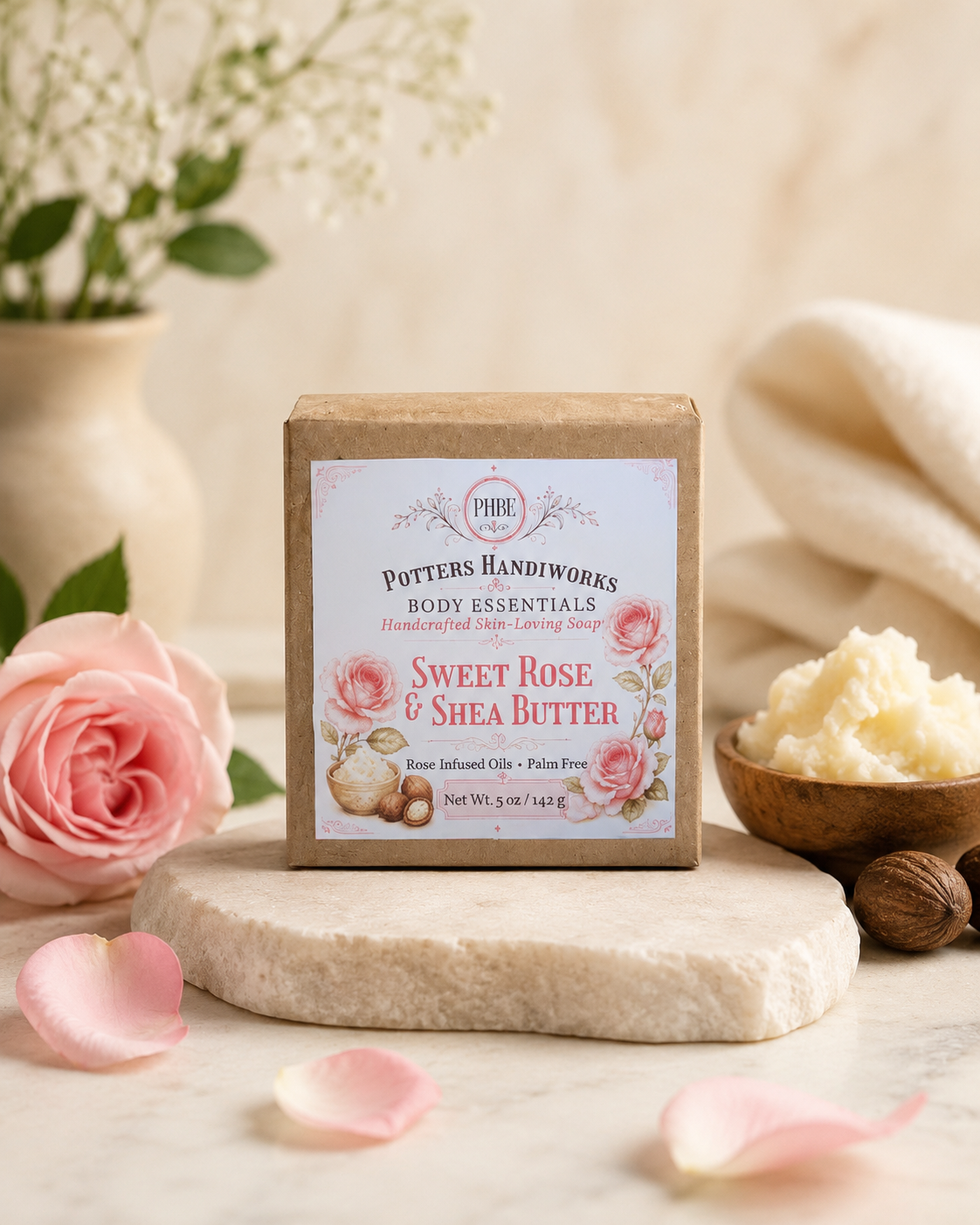 Sweet Rose Palm Free Soap Bar